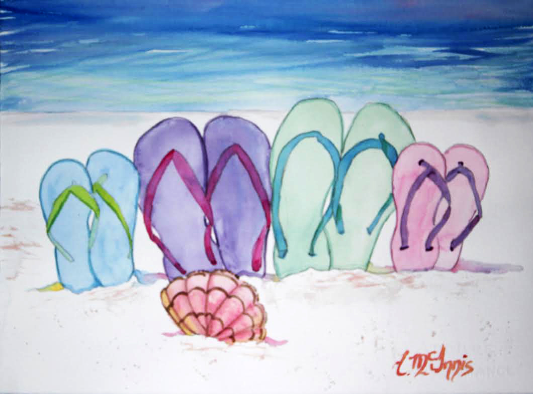Flip Flop Family - Artist Theresia McInnis