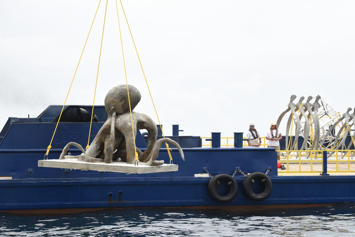 Octopus sculpture for Underwater Museum of Art